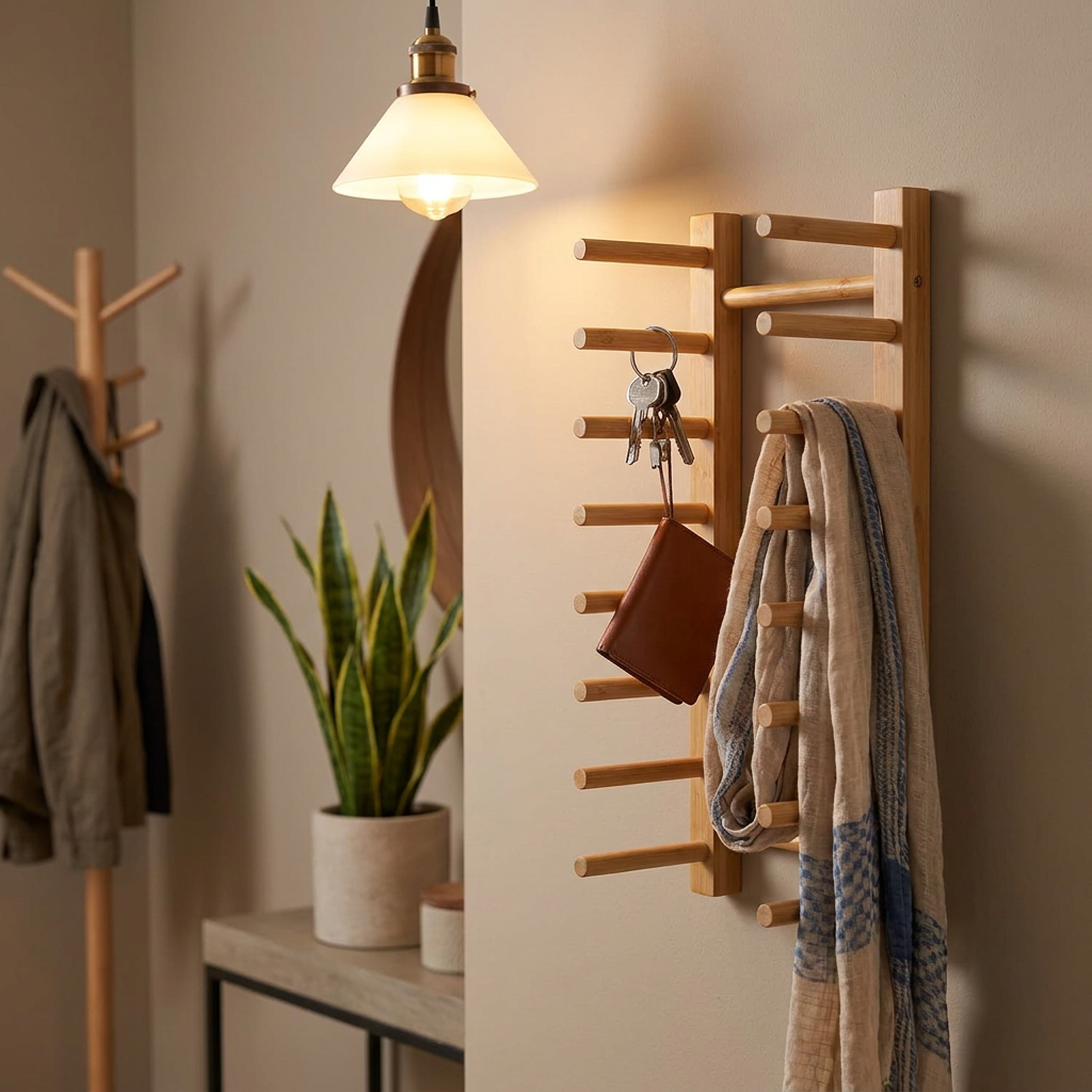 Organisation parfaite grâce au kit de rangement intelligent en bois (4 pièces)
