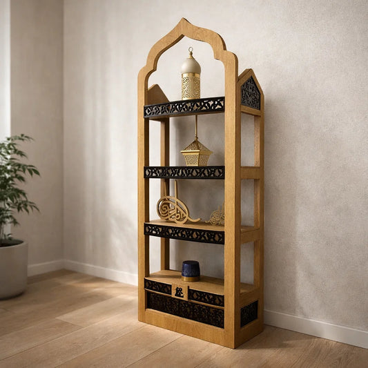 Étagère spirituelle en bois