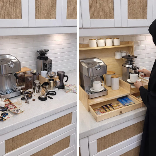 régulateur de machine à café en bois