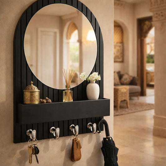 Organiseur de clés avec miroir, organisation élégante