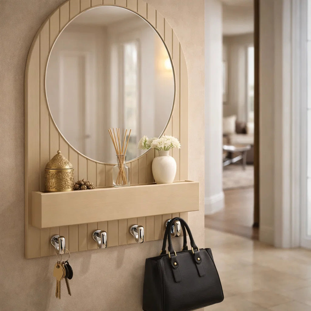 Organiseur de clés avec miroir, organisation élégante