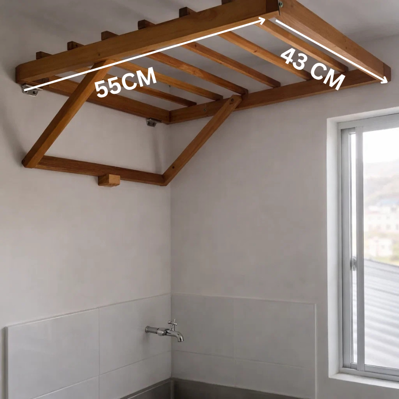 Scie murale pliante en bois 55 cm x 43 cm