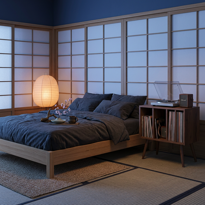 Une solution élégante pour ranger livres et objets de décoration sans encombrement.