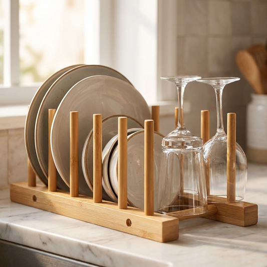Organisation parfaite grâce au kit de rangement intelligent en bois (4 pièces)