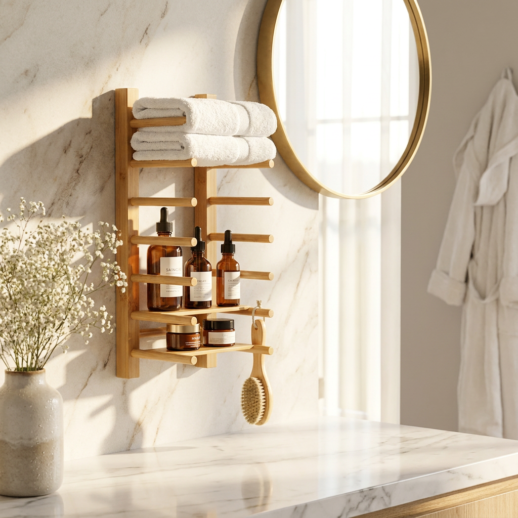Organisation parfaite grâce au kit de rangement intelligent en bois (4 pièces)