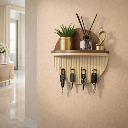 Organiseur de clés mural de luxe en bois