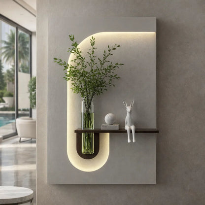 Panneau mural décoratif de luxe avec éclairage LED