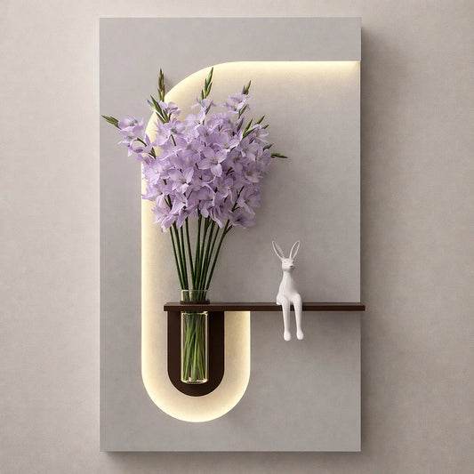 Panneau mural décoratif de luxe avec éclairage LED