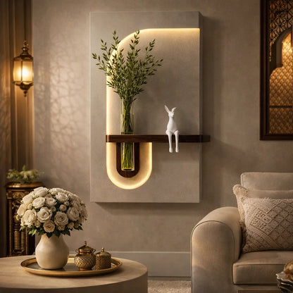 Panneau mural décoratif de luxe avec éclairage LED