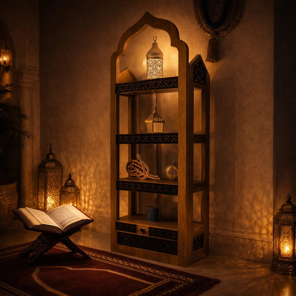 Étagère spirituelle en bois