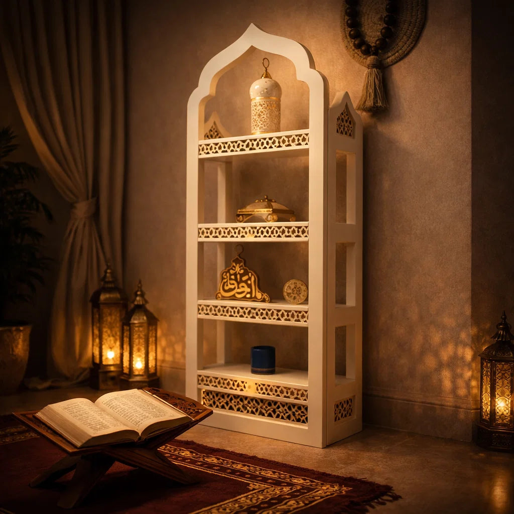 Étagère spirituelle en bois