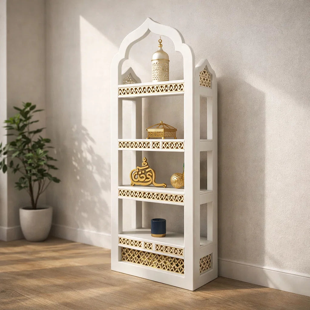 Étagère spirituelle en bois