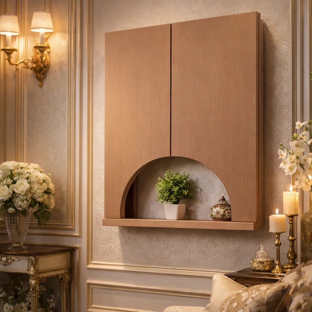 Couverture diagonale en bois de luxe