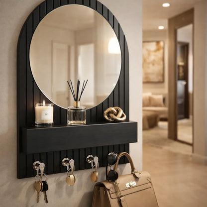 Organiseur de clés avec miroir, organisation élégante