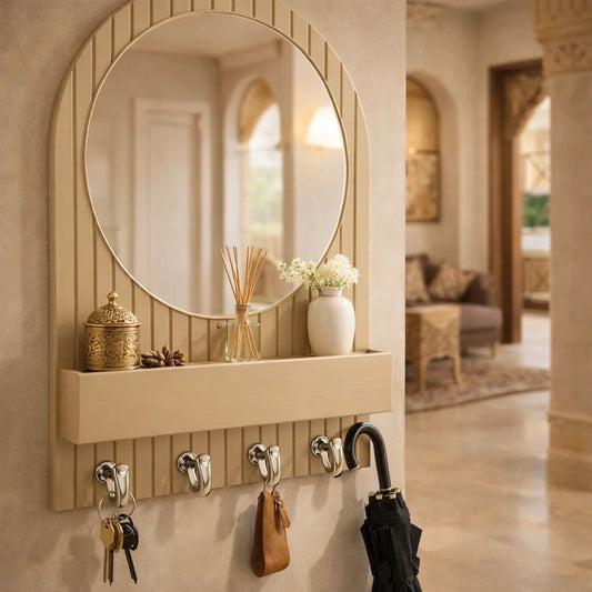 Organiseur de clés avec miroir, organisation élégante