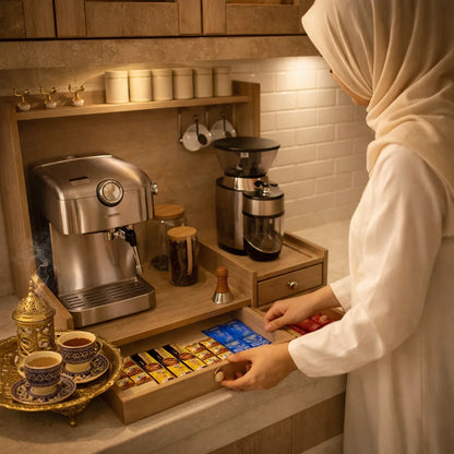 régulateur de machine à café en bois