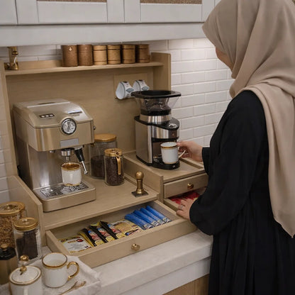 régulateur de machine à café en bois