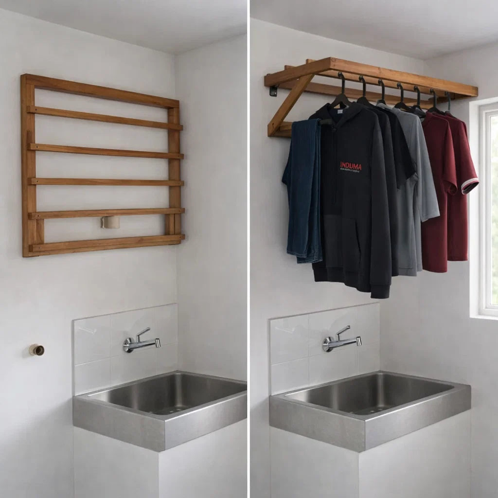 Scie murale pliante en bois 55 cm x 43 cm