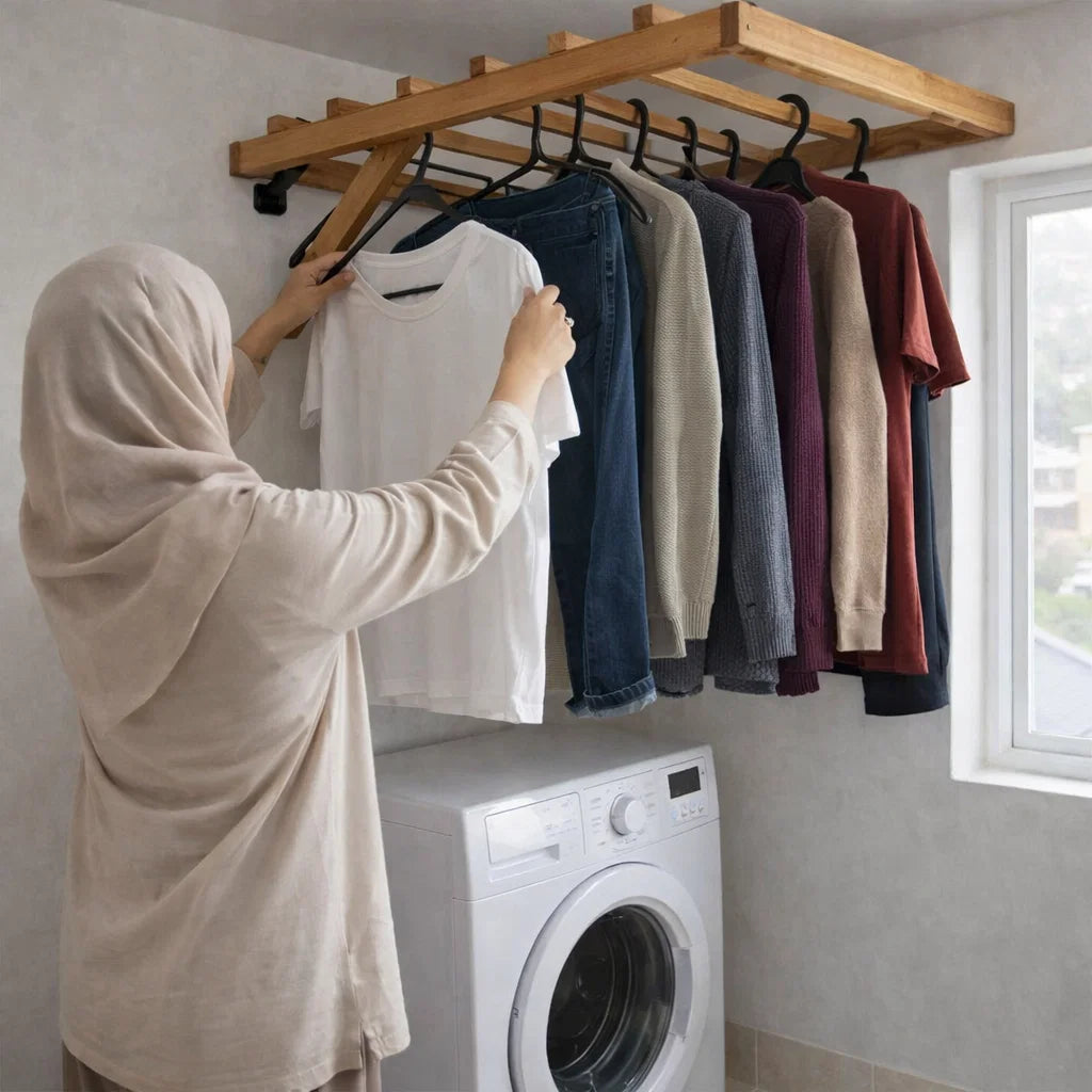 Scie murale pliante en bois 55 cm x 43 cm