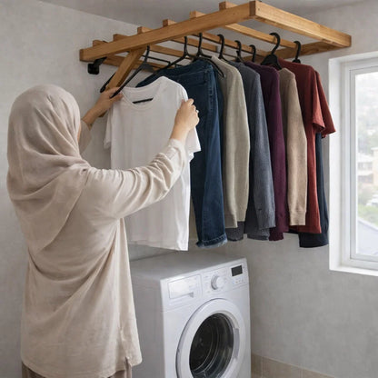 Scie murale pliante en bois 55 cm x 43 cm