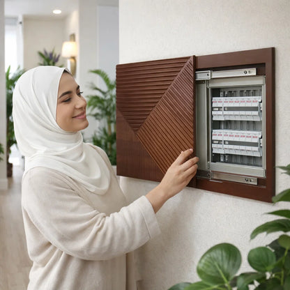 Transformez un boîtier électrique, défaut visible en un élément décoratif luxueux 50×50 cm